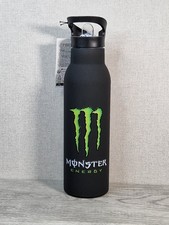 Gourde Isotherme 500ml Monster Energy Noir  Paille - Logo Couleur