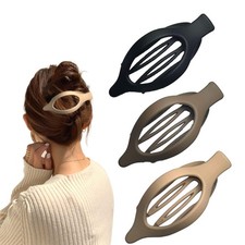 3Pcs Flat Hair Clips for Women Large 1 Count Pack of 3 , 3 combinations