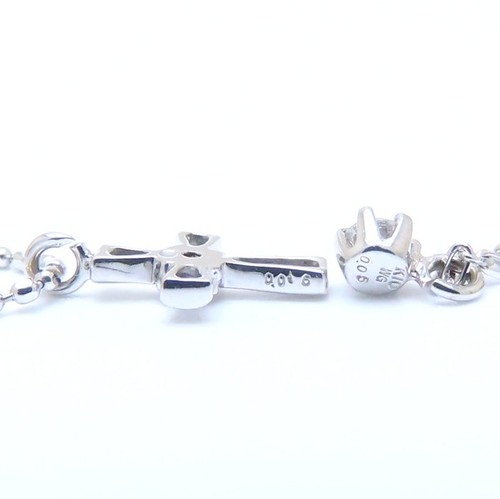 10K White Gold Double-strand necklace Diamond 0.05ct/0.016ct /76063 - Bild 7 von 7