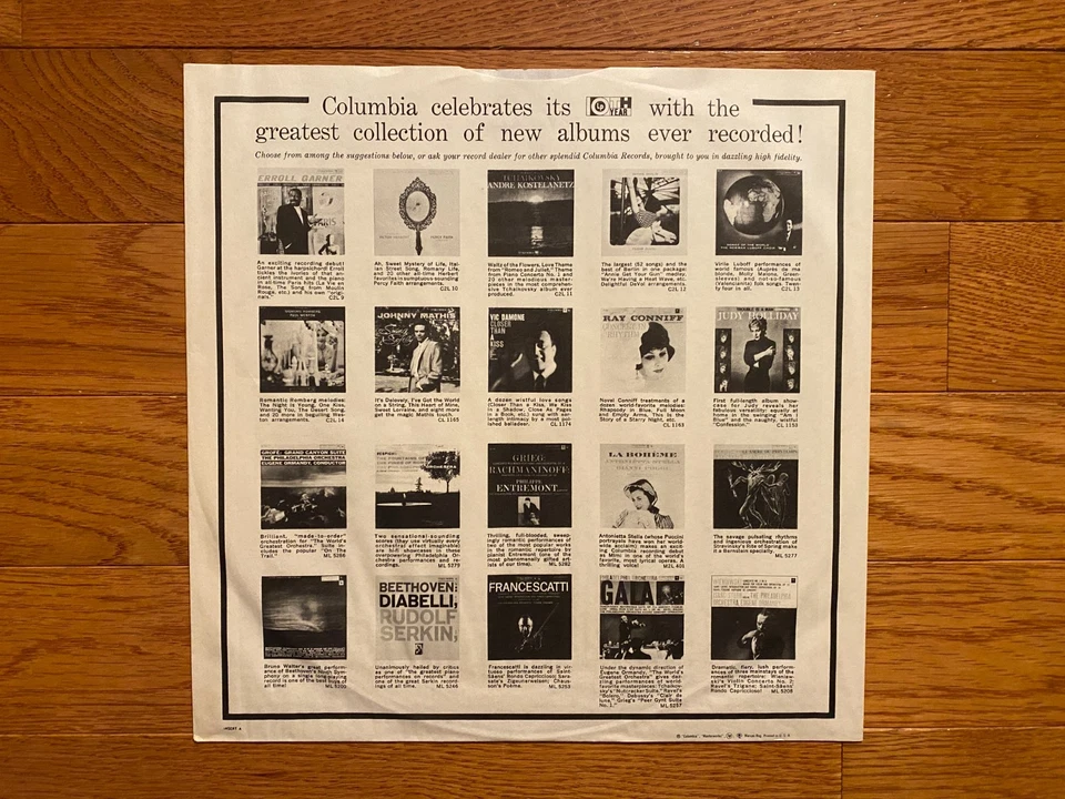 Johnny Mathis - Merry Christmas LP Columbia CL 1195 1958 1st Pressing Mono - Image 4 of 4