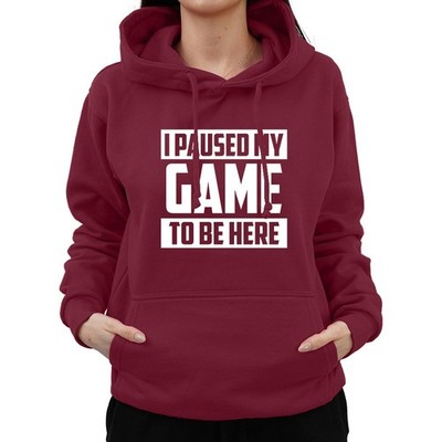 Lustiger Hoodie I Paused My Game To Be Here sarkastischer Gaming-Freak Kinder Teen Unisex