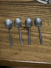 Set Of Four Stainless China Baby Spoons S409