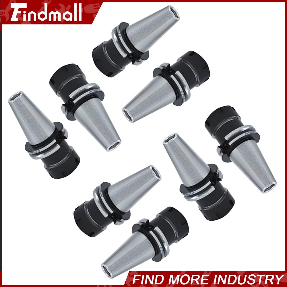 Findmall 8Pc 2.76" CAT40-ER32 COLLET CHUCK-8 CHUCKS Balanced G2.5/25000RPM Set thumbnail 2