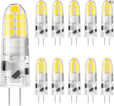 G4 LED Bulb 12V, JC Bi-Pin Base Light Bulbs 2W, Daylight White 6000K, T3 Halo