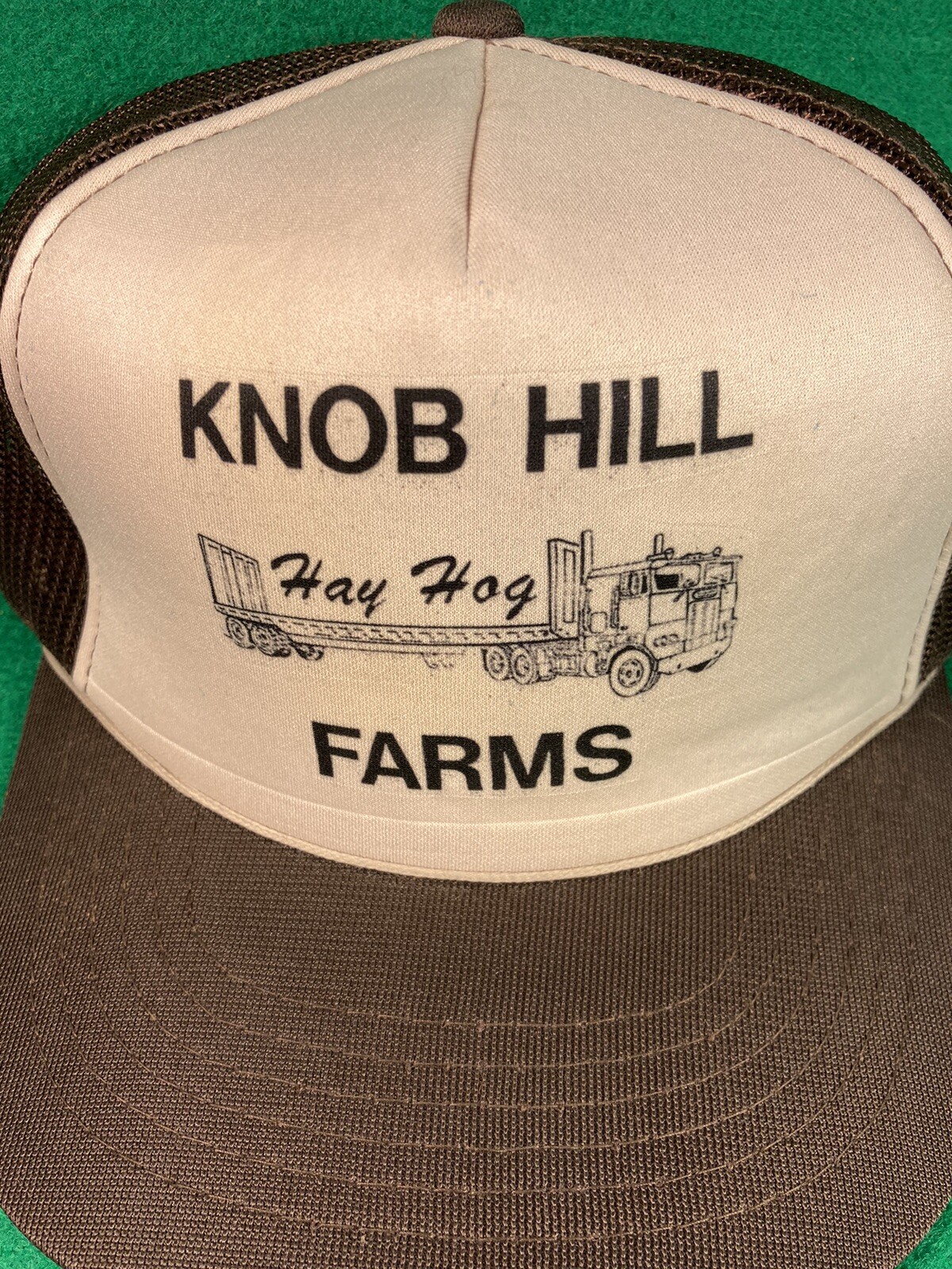Vintage Knob Hill Farms Hay Hog Mesh Snapback Farmer … Gem
