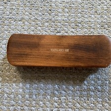 Vintage Professional Shoe Shine Wooden Handle Brush Made Israel 100 Horse Hair