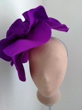 Formal Holiday Orchid Derby Felt Over sized Rosette Headband Fascinator