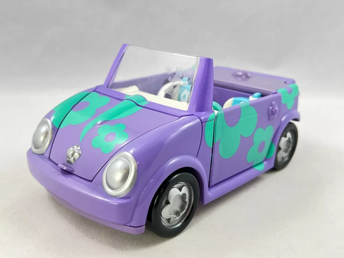 2003 Polly Pocket Purple Green Flower Power Volkswagen Bug Convertible Origin