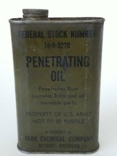 Penetrating Oil Federal Stock Number 14-0-3220  Empty Can