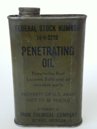 Penetrating Oil Federal Stock Number 14-0-3220 Empty Can