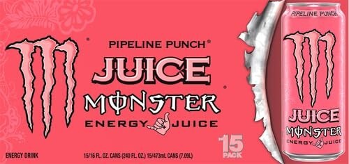 Monster Energy Pipeline Punch, Energy Drink + Juice, 16 Monster Energy Pipeline Punch, Energy Drink + Juice, 16