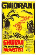 Ghidrah the Three-Headed Monster (1964) Movie Poster (Ghidorah Godzilla)