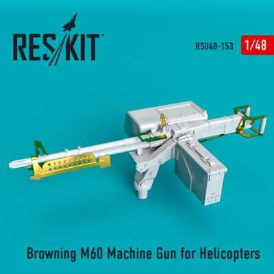 Reskit RSU48-0153 Browning M60 Machine Gun for Helicopters model, 1/48 scale
