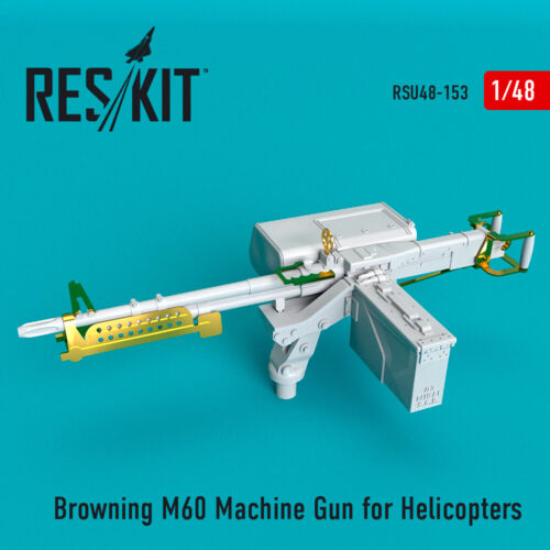 Kit modèle de mitrailleuse pour hélicoptères RSU48-0153 - 1/48 Browning M60 pour hélicoptères - Photo 1/12