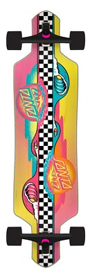 36  X 9  Sundown Stripes Santa Cruz Drop Thru Longboard