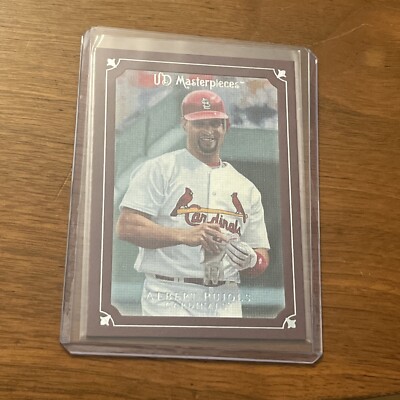 2007 UD Masterpieces Albert Pujols Purple Linen Frame SP #/75 Cardinals 