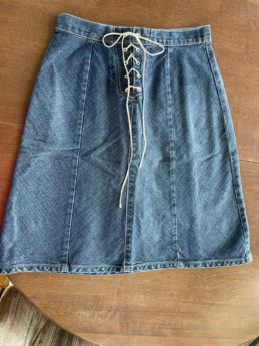 Denim skirt size 8 cheap
