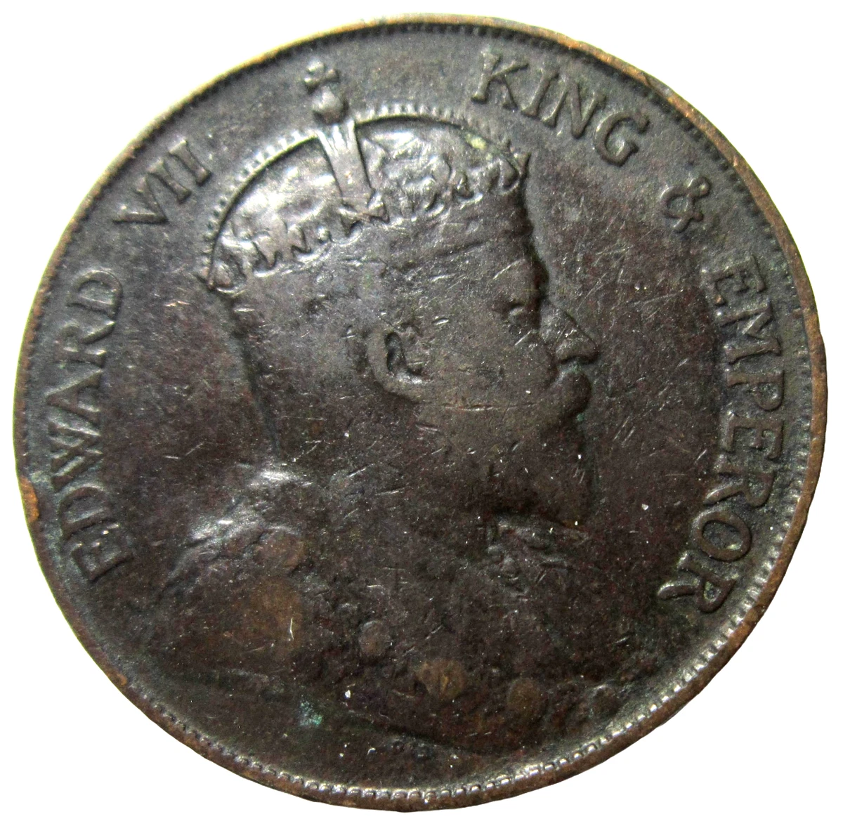 1904年 エドワード7世 香港一毫（10 Cents）銀貨 PCGS認証 10 Cents - Edward VII - Hong Kong – Numista