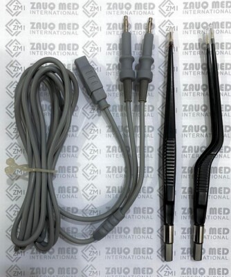 Silicon European bipolar cable with European nonstick bipolar forceps