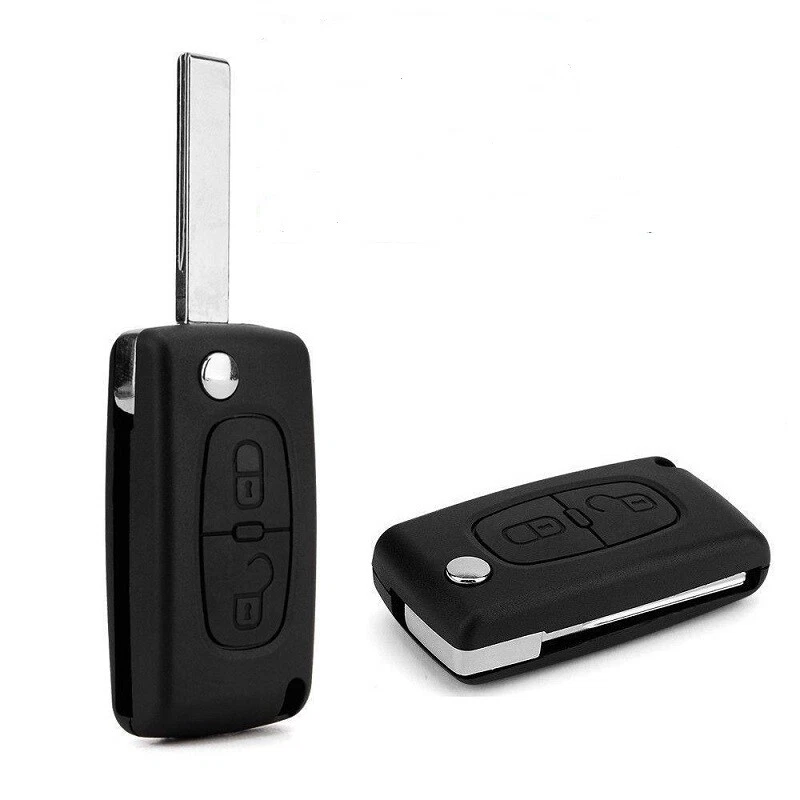 2 Button Replacement Flip Key Fob Case Shell Blade For PEUGEOT 207 307 308 407 - Image 4 of 4