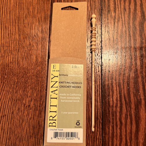 Brittany Needles Crochet HookSize E4/3.5mm *NEW* Birch Wood eBay