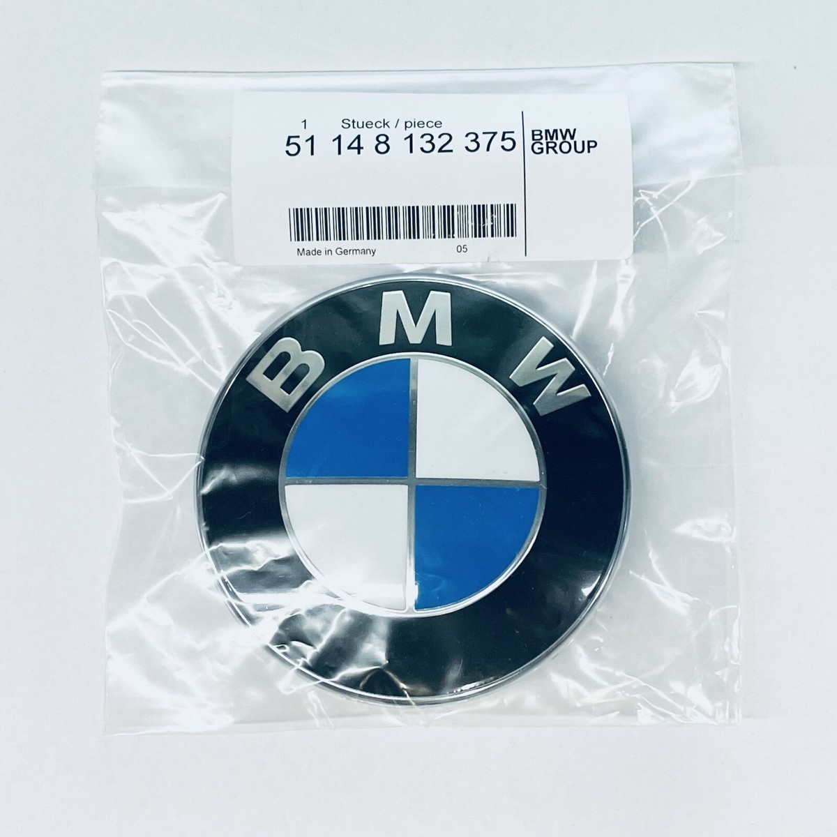 Original BMW Emblem Engine Hood 82mm 1er 3er E39 E46 8132375 