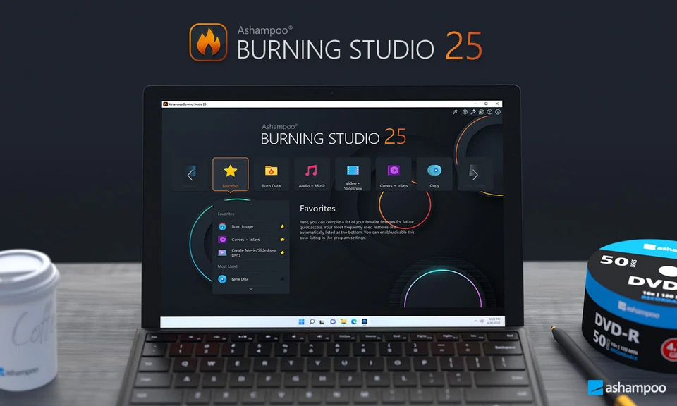 Ashampoo Burning Studio 25 - CD DVD Burning Software - CD or DOWNLOAD PC - Image 3 of 4
