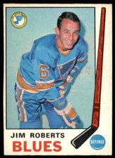 1969-70 O-PEE-CHEE HOCKEY #174 JIM ROBERTS   -   EX  -   BLUES (HC-EXCHANGE)#2