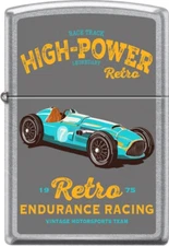 Zippo Custom High Power Retro Endurance Racing 1975 Street Chrome New Rare