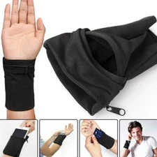 Pocket Wrist Wallet Travel Pouch Bag Band Zipper Gym Running Sports Wrist Belt