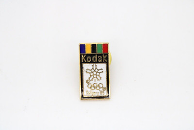1988 Winter Olympic Games Calgary Alberta Canada Kodak Sponsor Logo Lapel Pin