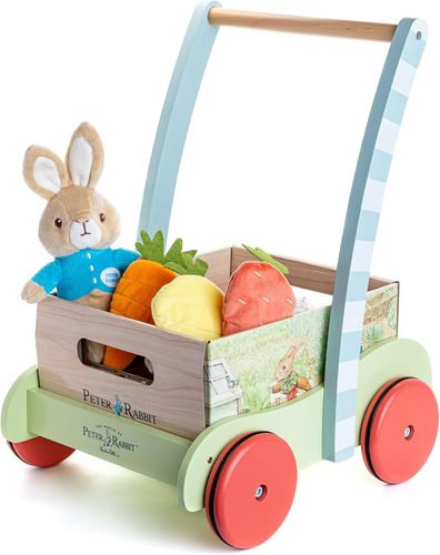 KIDS PREFERRED Beatrix Potter Peter Rabbit Wooden Garden Wagon and Plush Veggie - Picture 9 of 12