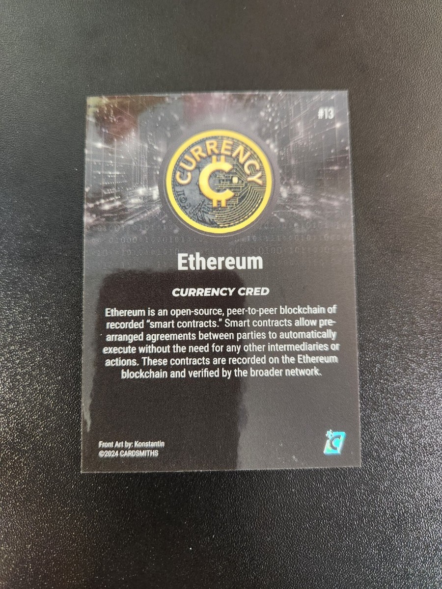2024 Cardsmiths Currency Series 4 Ethereum #13 Rainbow Holofoil Parallel |  eBay