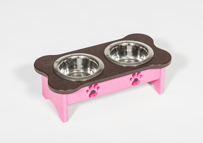 Poly Lumber Tall Pint Double Feeder -Pet Dish- Amish Made 