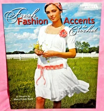Leisure Arts Fresh Accents to Crochet Pattern Leaflet 11 Accessories Purse Belt