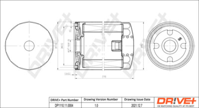 DR!VE+ DP1110.11.0004 OIL FILTER FOR AUDI BARKAS NSU PORSCHE SEAT TRABANT VW WART