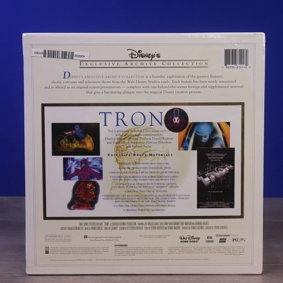 SEALED - TRON (Laserdisc) Disney’s Exclusive Archive Collection CAV Widescreen - Image 2 of 2