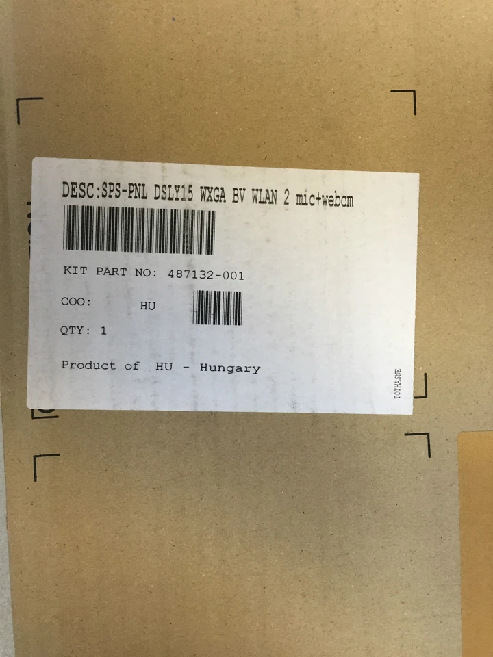 HP Complete Top Half Original NEW 487132-001 15" WXGA HD 90 Days RTB Warranty - Image 4 of 4