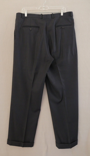 Hickey Freeman 100% Wool Windowpane 2 Piece Men's Suit 42R Pants 36 x 31.5 - Picture 7 of 9