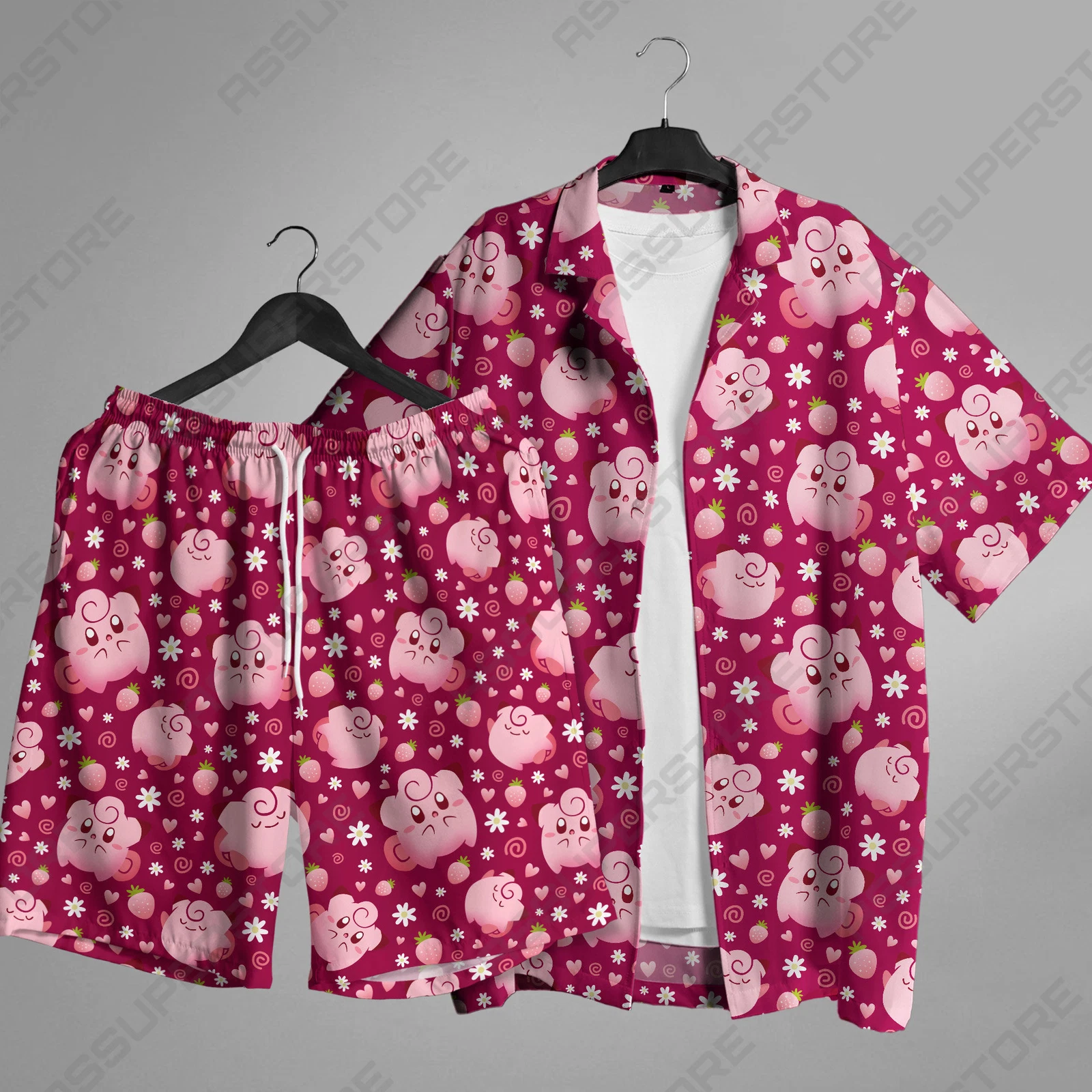 Cleffa Hawaiian Button Up Shirt Cleffa Fairy Shirt Gift
Opens in a new window or tab