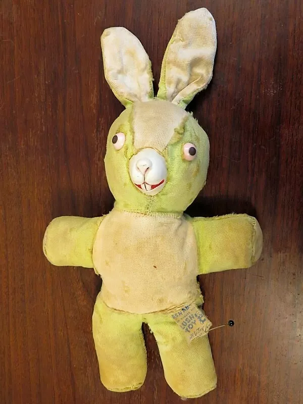 Antique Vintage Washable Plush Rubber Fill Stuffed Toy Bunny Rabbit Face Doll Antique Vintage Washable Plush Rubber Fill Stuffed Toy Bunny Rabbit Face Doll