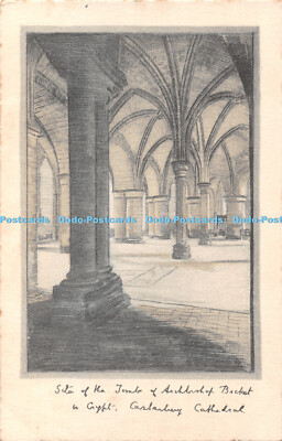 R432194 Kathedrale von Canterbury Standort des Grabes in der Gruft Tuck handkoloriert Pe