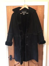 Black Faux Fur Lined Coat