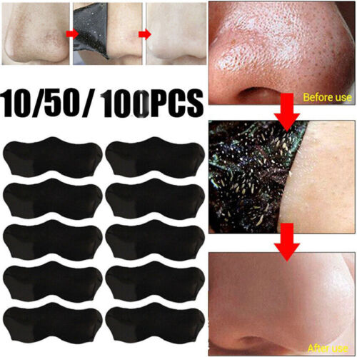 Remover Nose Blackhead Mask Sticker Cleansing Peel Off Acne Pore Strip 10/100pcs - Picture 1 of 15