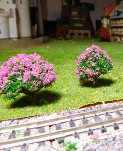 10 Purple Blooming Trees, 30 mm Tall - Picture 6 of 11