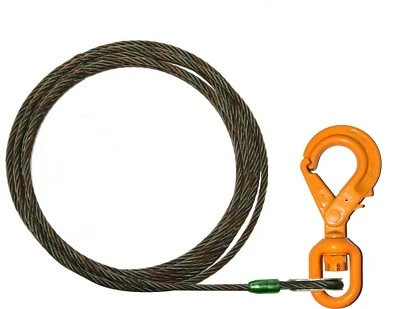 RUGGEDTOW 1/2" X 75' Fiber Core Winch Line Wrecker Cable Self Locking Swivel Hook