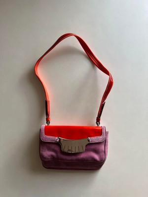 Authentic prada Archive FRINGE BUCKLE bag AW1999 italy rare 
