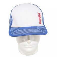 Rapala Fishing Lures Performance Wear White Blue Mesh Baseball Trucker Hat