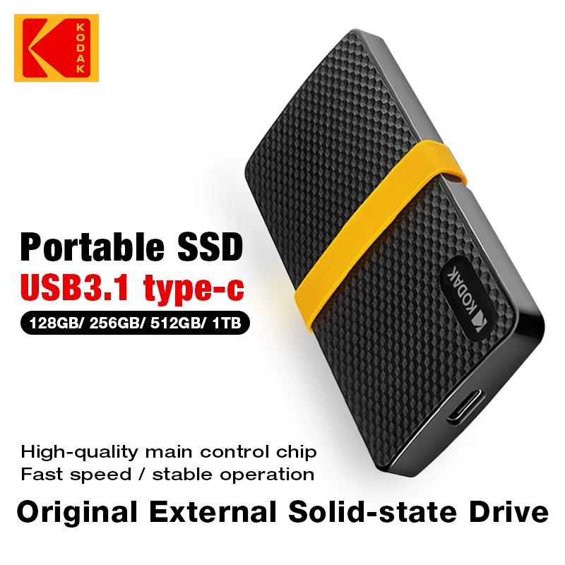 Kodak X200 Pro Portable SSD 128GB 256GB 512GB 1TB USB 3.1 Type-C