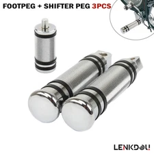 CNC Shift Shifter Peg Foot Pegs Knurled Pedal For Harley Touring Dyna Sportster